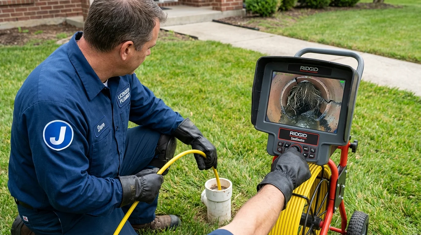 Sewer camera inspection being performed by Johns Plumbing LLC in Missouri City